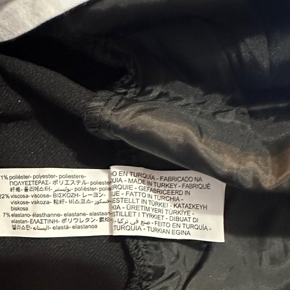 Zara Black Cropped High Waisted Trousers Capri Pants - Picture 8 of 10